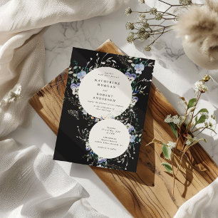 Watercolor Fleurs sauvages Élégante invitation de