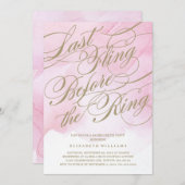 Watercolor Fling Bachelorette Party Invitation (Devant / Derrière)