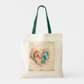 Watercolor Flip Flop Beach Tote Bag (Dos)