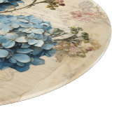 Watercolor Floral Blue Hydrangea Snijplank (Hoek)