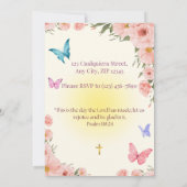 Watercolor Floral Christian Birthday Invitation  (Dos)