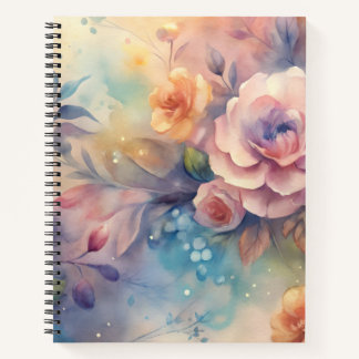 Watercolor floral design  notitieboek