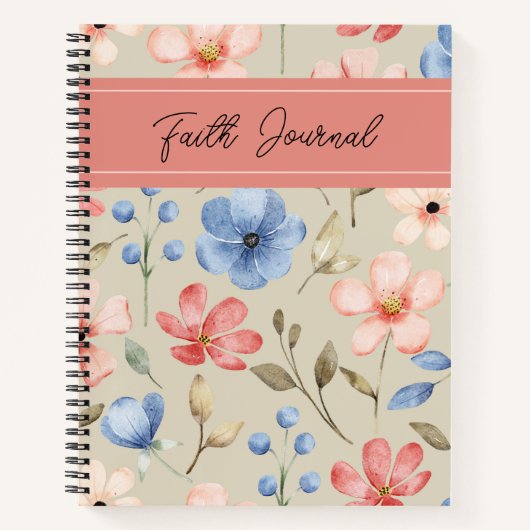 Watercolor Floral Faith Journal (Devant)