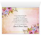 Watercolor Floral Félicitations Diplômé (Intérieur Horizontal (Bas))