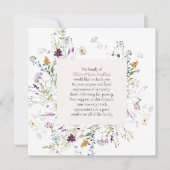 Watercolor Floral Funeral Merci Carte de note (Devant)