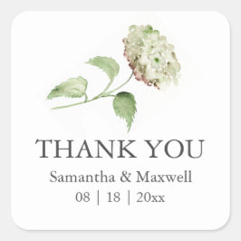 Watercolor Floral Hydrangea Wedding Stickers