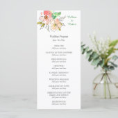 Watercolor Floral Impressions Programme de mariage (Debout devant)