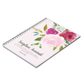 Watercolor Floral Journal des écritures personnali (Côté gauche)