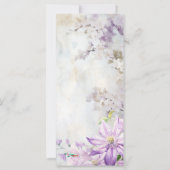 Watercolor Floral Lavender Wedding Programme (Dos)