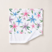 Watercolor Floral Monogram (Gant de toilette)