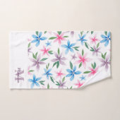 Watercolor Floral Monogram (Serviette à main)