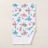 Watercolor Floral Monogram Bad Handdoek (Handdoek)