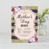Watercolor Floral Mothers Day Brunch Invitation (Debout devant)