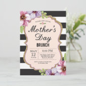 Watercolor Floral Mothers Day Brunch Invitation (Debout devant)