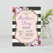 Watercolor Floral Mothers Day Brunch Invitation (Debout devant)