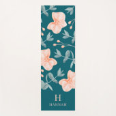 Watercolor Floral Name and Monogram Yogamat (Voorkant)