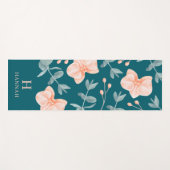 Watercolor Floral Name and Monogram Yogamat (Voorkant (horizontaal))