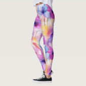 Watercolor Floral Pastel Leggings (Gauche)