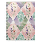Watercolor Floral Patchwork Notitieboek (Voorkant)
