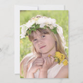 Watercolor Floral PHOTO First Communion Invitation (Dos)