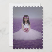 Watercolor Floral PHOTO First Communion Invitation (Dos)
