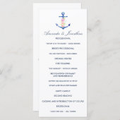 Watercolor Floral Programme de mariage nautique (Devant / Derrière)