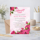Watercolor Floral Rose Retirement Celebration Kaart
