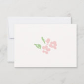 Watercolor Floral Script Wedding  RSVP Card (Dos)