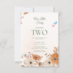 Watercolor Floral Special 2e Invitation anniversai