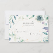 Watercolor Floral Speckletone Wedding RSVP (Devant)