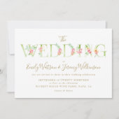 Watercolor Floral Spring Wedding Invitation (Devant)