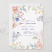 Watercolor Floral Wedding Invitation  (Devant)