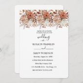 watercolor floral wedding Invitation (Devant / Derrière)