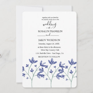 watercolor floral wedding Invitation