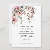 Watercolor Floral Wedding Invitation  (Devant)