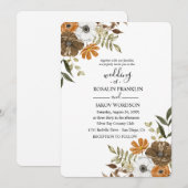 watercolor floral wedding Invitation Kaart (Voorkant / Achterkant)