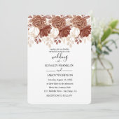 watercolor floral wedding Invitation Kaart (Staand voorkant)