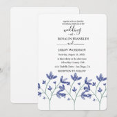 watercolor floral wedding Invitation Kaart (Voorkant / Achterkant)