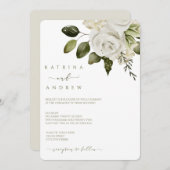 Watercolor Floral Wedding Invitations (Devant / Derrière)