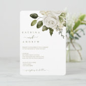 Watercolor Floral Wedding Invitations (Debout devant)