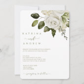 Watercolor Floral Wedding Invitations (Devant)