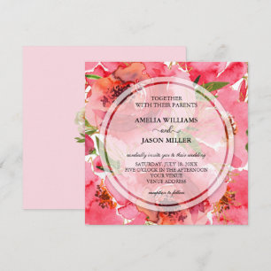 Watercolor Floral Wedding Invitations
