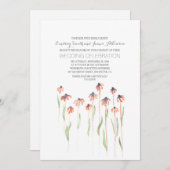 Watercolor Floral Wedding Invitations (Devant / Derrière)