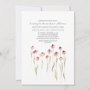 Watercolor Floral Wedding Invitations