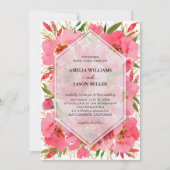 Watercolor Floral Wedding Invitations (Devant)