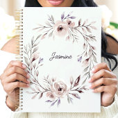 Watercolor Floral Wreath Nom personnalisé