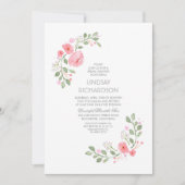 Watercolor Florals Invitation de douche nuptiale (Devant)