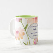 watercolor flower editable tweekleurige koffiemok (Voorkant links)