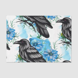 Watercolor Flowers Floral Raven Botanicals Tissuepapier