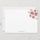 Watercolor Flowers Invitation de la fête d'entrepr (Dos)